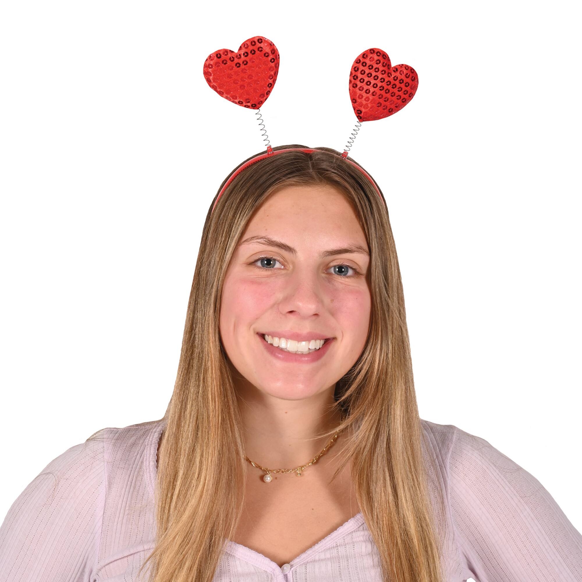Beistle Red Sequined Heart Boppers, 3ct.